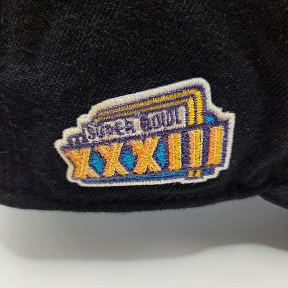 Vintage 90s Nike Team Atlanta Falcons Super Bowl xxxiii Fitted Hat 7 3/4 Sample - Picture 8 of 12